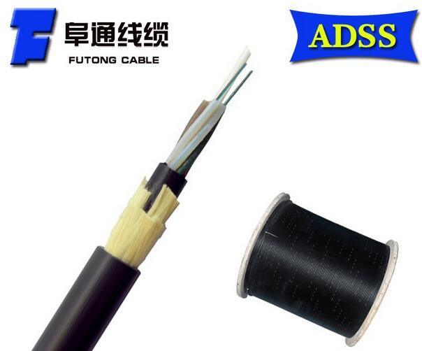 廠家特價(jià)ADSS光纜PE護(hù)套耐電痕200米跨距6芯單模光纖電力架空光纜